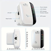 Двухрежимный усилитель сигнала WiFi маршрутизатор 1200 Мбит/с 2.4 & 5 ГГц поддержка 35 устройств