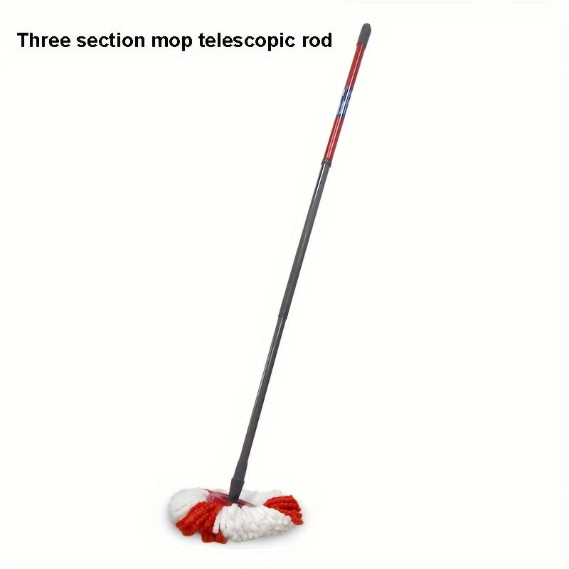 Adjustable 3-Section Mop Handle for Easy Cleaning, Extendable and Rotating