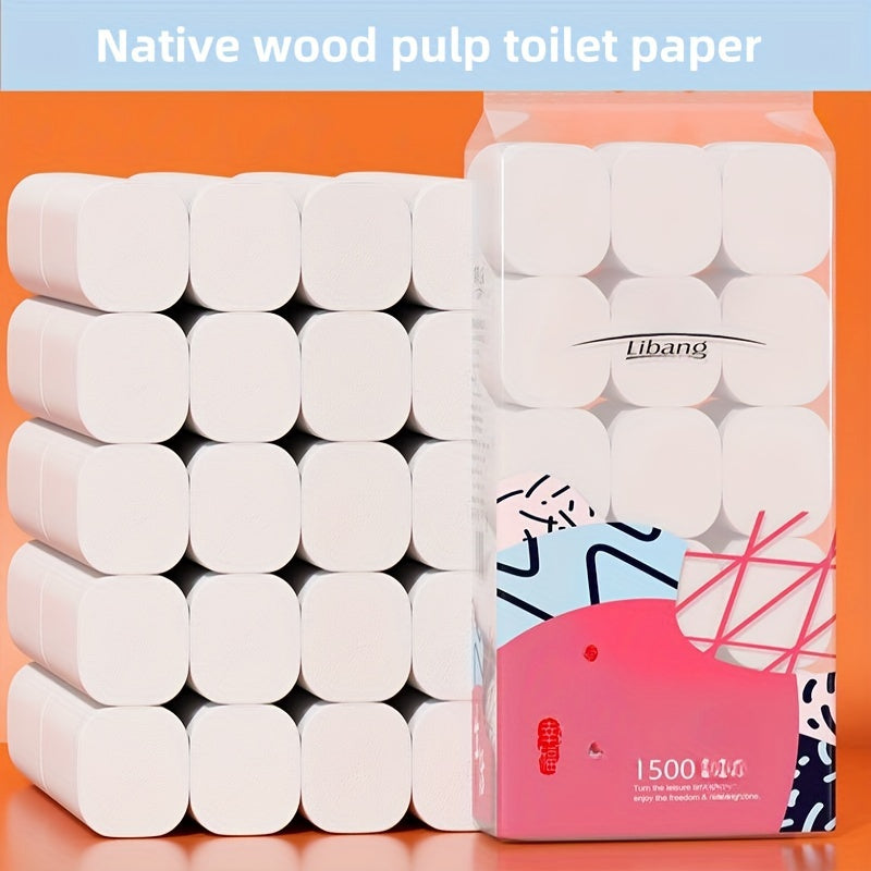 Ultra-yumshoq yog'och pulpasi asosida tayyorlangan yuqori singdiruvchi hojatxona qog'ozi - qichishmas, uy tozalash uchun qulay ko'p marta egiladigan dizayn.