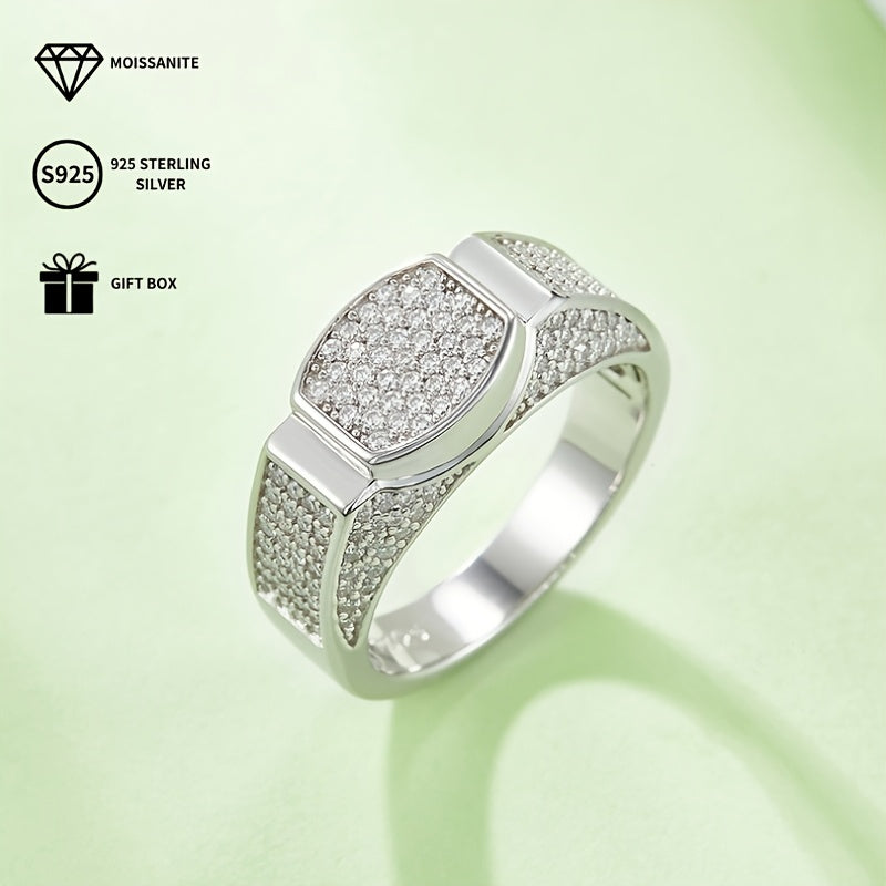 Moissanite Engagement Ring 0.96ct Sterling Silver Wedding Jewelry Understated Elegant