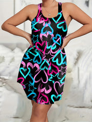 Women's Plus Size Night Dress Polyester Knit All-Season Comfortable Lounge Wear