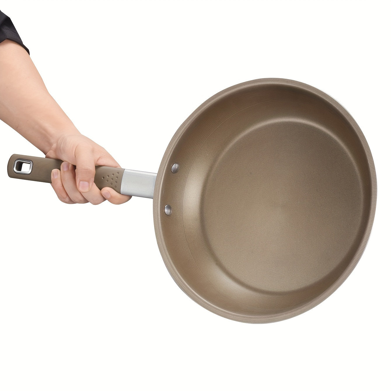 Stainless Steel Frying Pan and Wok Set with Non-Stick Pots 25.4cm 27.94cm