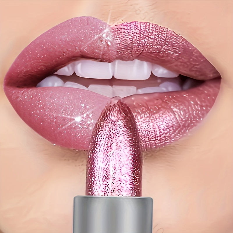 Long-Lasting Glitter Lipstick for Adults, Purple, Moisturizing Jelly Formula, ≤100ml