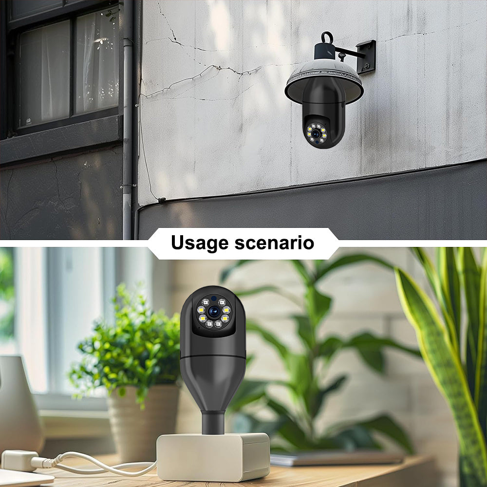 Smartfonlar va Wi-Fi bilan mos keladigan uy kuzatuv tizimi, tungi ko'rish, 355° pan-tilt imkoniyati, ikki tomonlama audio va 2MP rezolyutsiyaga ega 1080P HD WiFi xavfsizlik kamerasi bilan. Ushbu kamera USB orqali quvvatlanadi va talab qilinmaydi.