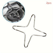 2-Pack Stainless Steel Gas Stove Grate Guards Universal Kitchen Pot Holder