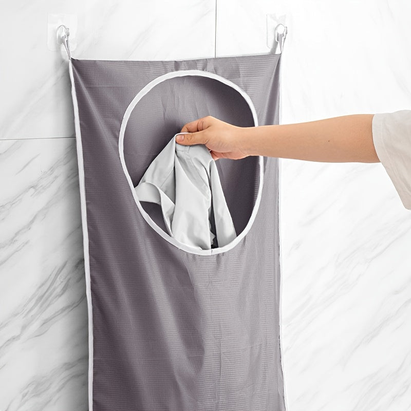 cesta de ropa sucia de pared con asas, bolsa de almacenamiento de tela de gran capacidad para baño o hogar