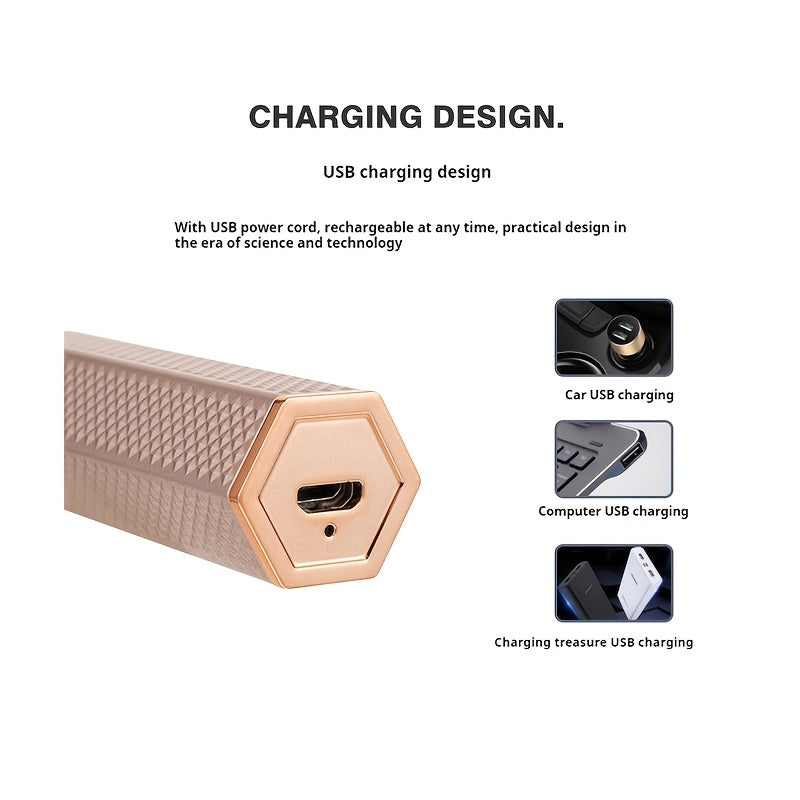 Портативный 4-в-1 электрический триммер для удаления волос на теле с перезаряжаемой батареей USB