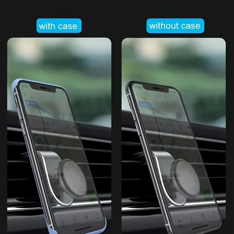 Adjustable 360° Rotatable L-Shaped Magnetic Car Phone Holder for Ventilation