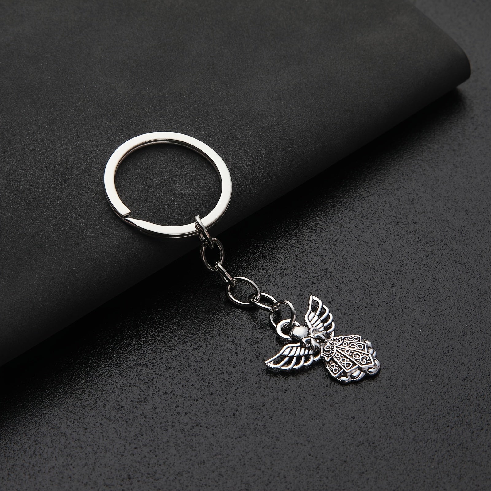Silver Angel Keychain Set of 50 for Women Funeral Gifts Handmade Pendant