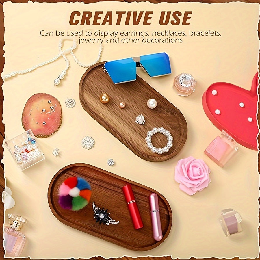 Yog'och soatlar, uzuklar, taqinchoqlar va marjonlar uchun zargarlik buyumlarini namoyish qilish uchun taxtacha, saqlash va tashkil etish uchun