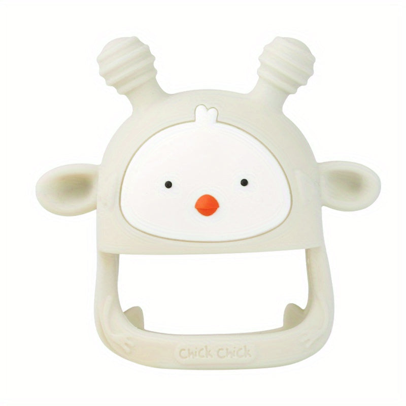 Silikon materialidan tayyorlangan chaqaloqlar uchun tish chiqargich o'yinchoq, bolalar uchun xavfsiz, chirqirash ovozi, 6-12 oylik bolalar uchun mos, BPA dan holi, hech qachon qo'lga tushmaydi (1/2 to'plam)