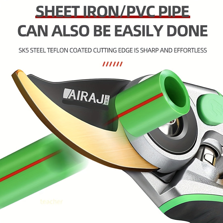 Pruning Shears Garden Hand Pruners with Sharp Steel Blades Ergonomic Trigger Heavy Duty