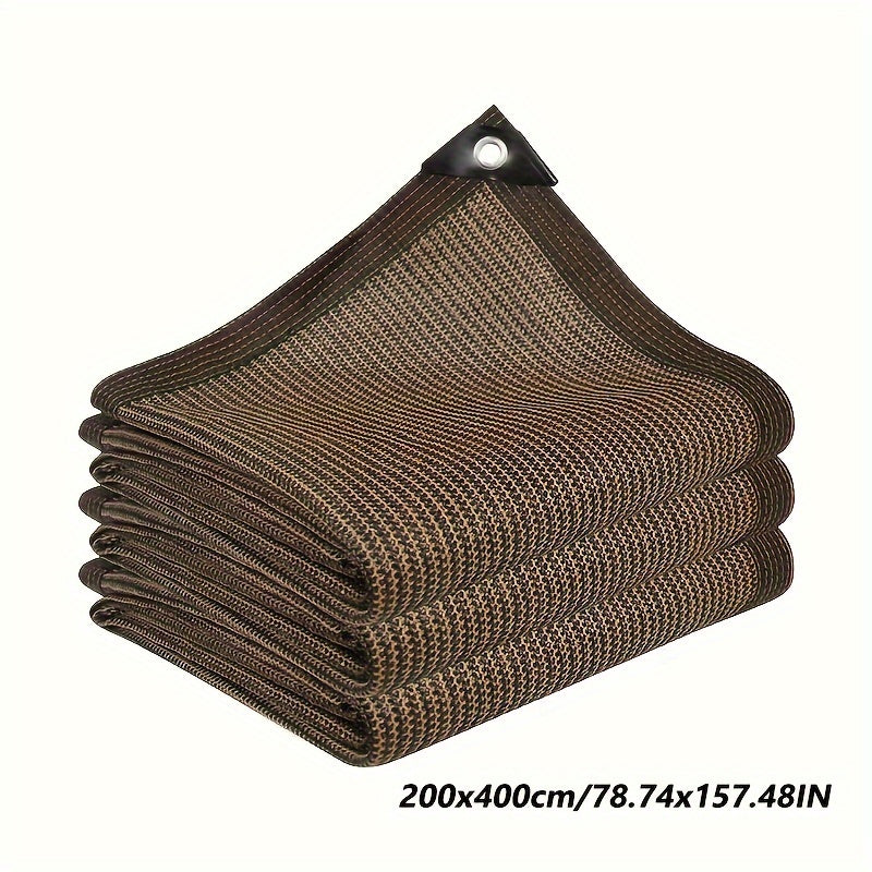 Outdoor Privacy Screen Shade Net in Coffee Brown for Pergola Patio UV Protection Grommets