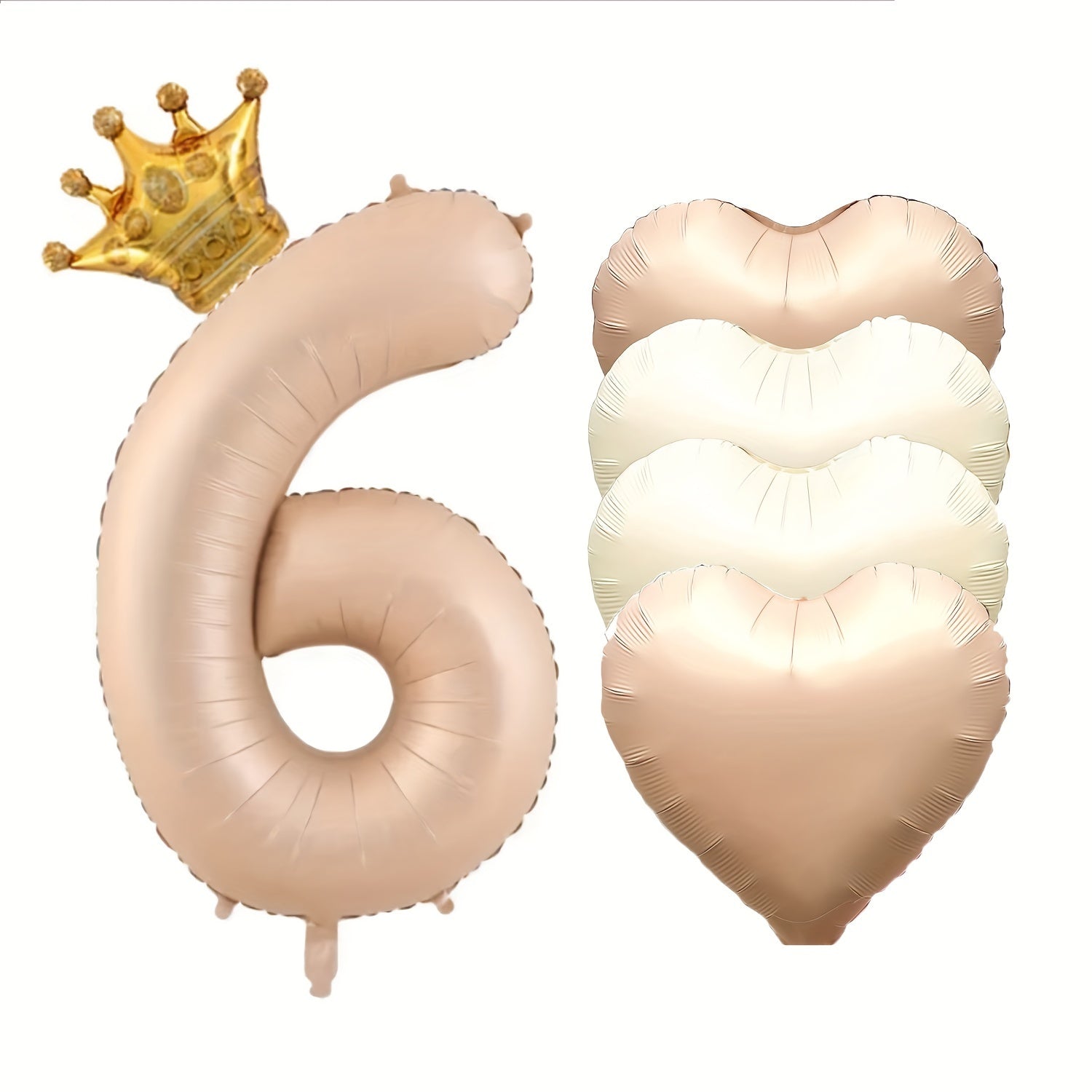 Tug'ilgan kunlari va tadbirlar uchun 6 ta raqamli folga baloni to'plami