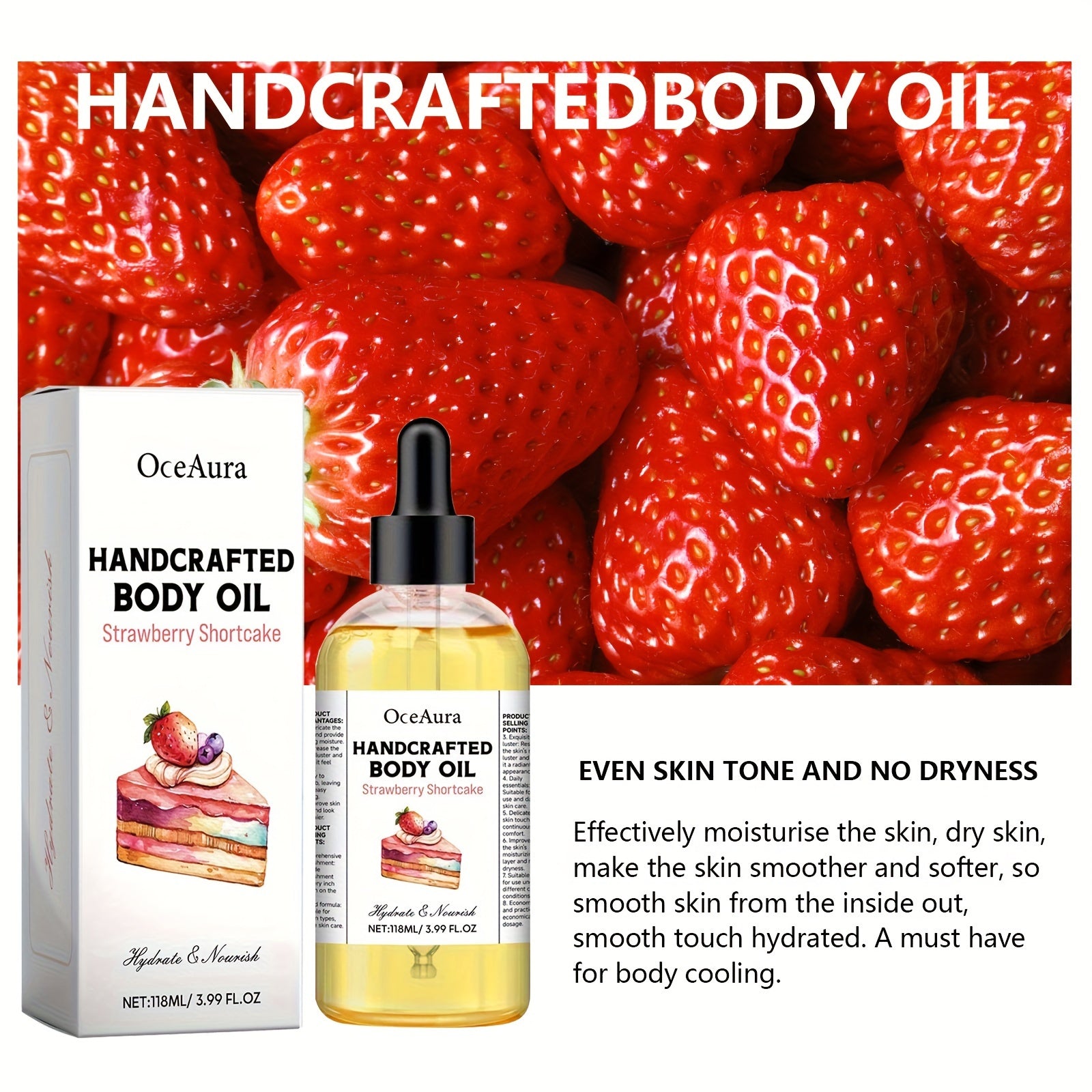105ml Unscented Body Oil for Sensitive Skin Hydrates and Softens with Coconut Olive Glycerin
