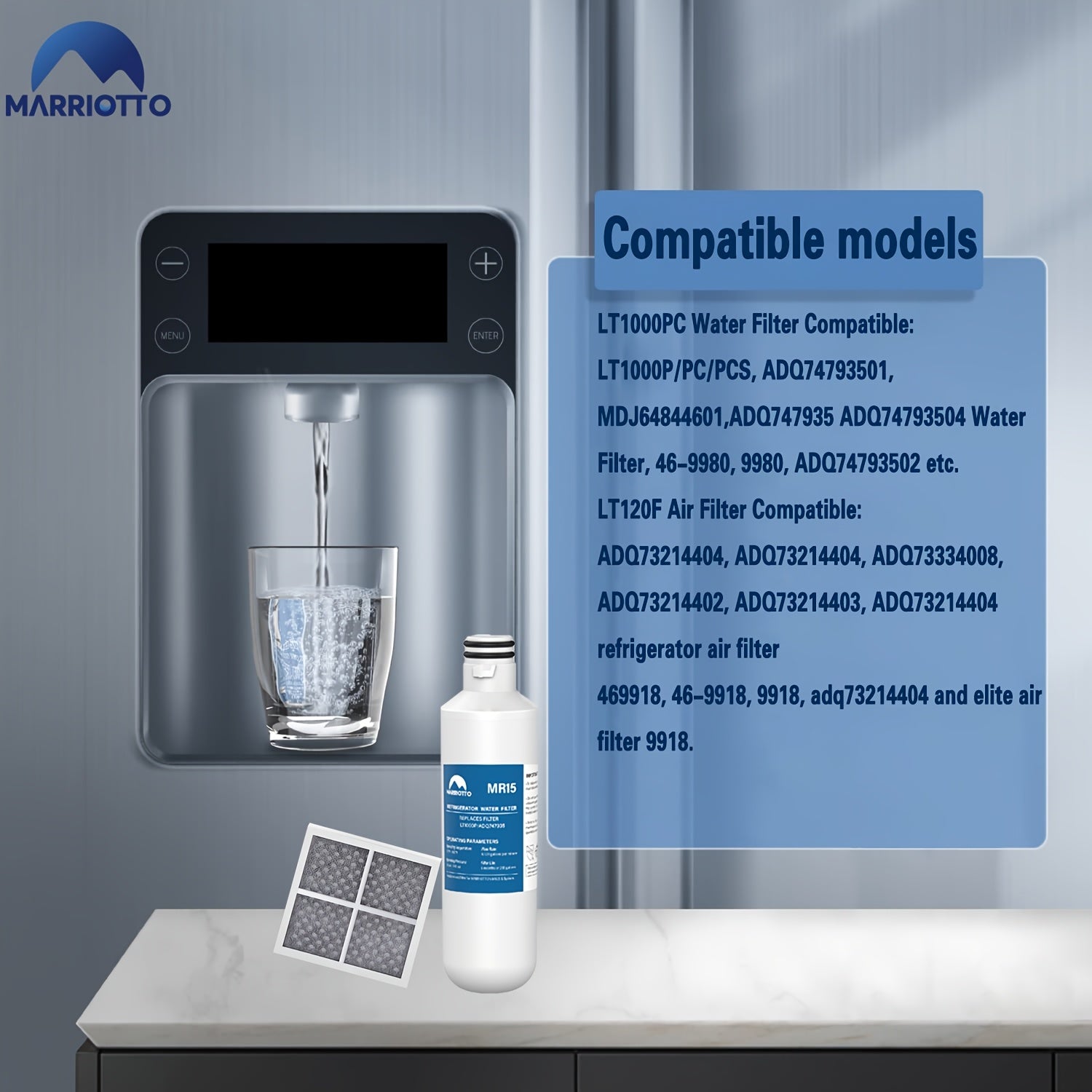 Mos keladigan modellarga 3 ta paketli muzlatgich suvi va havo filtri almashtirish