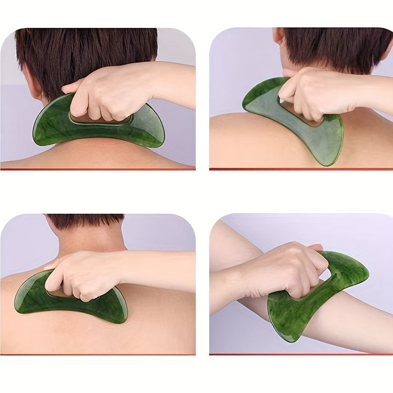 Универсальный скребок для тела для дренажа, массажа плеч, шеи, спины, живота, ног, лимфодренажа, иглоукалывания сухожилий и терапии по меридианам.