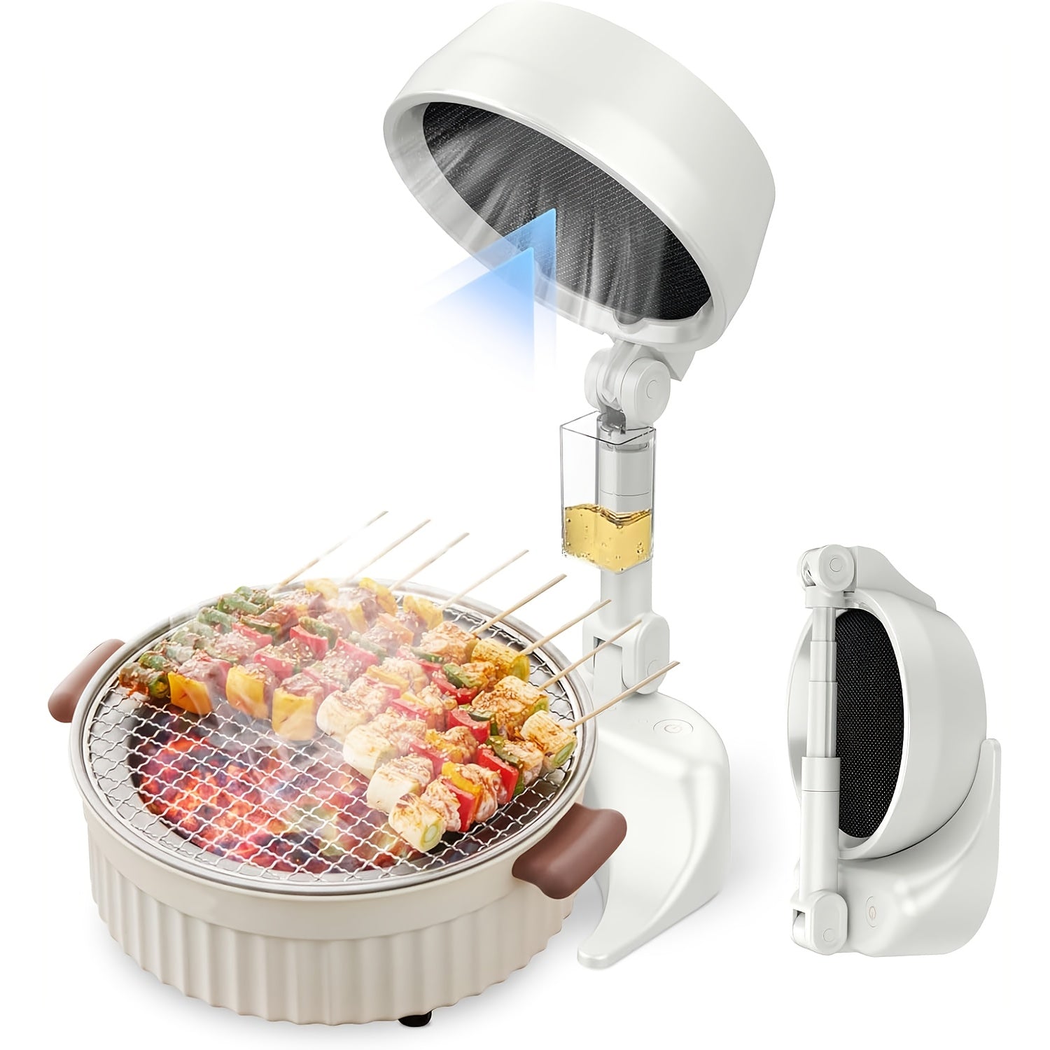 Kichik shovqin bilan portativ range hood chiqarish ventilyatori, oshxona, ichki BBQ, RV oshxona va texnik xizmat ko'rsatish stoli uchun.