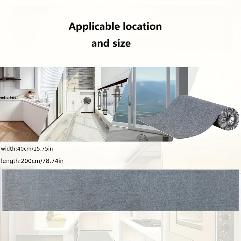 Non-Slip Adhesive Carpet Roll 40.64cm x 200.66cm for Stairs Hallways Office Bedroom