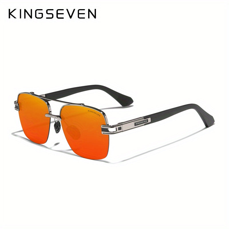 Unisex Polarized Gradient Glasses Semi-Rimless Magnesium Aluminum Frame TAC Lenses for Sports and Casual Wear