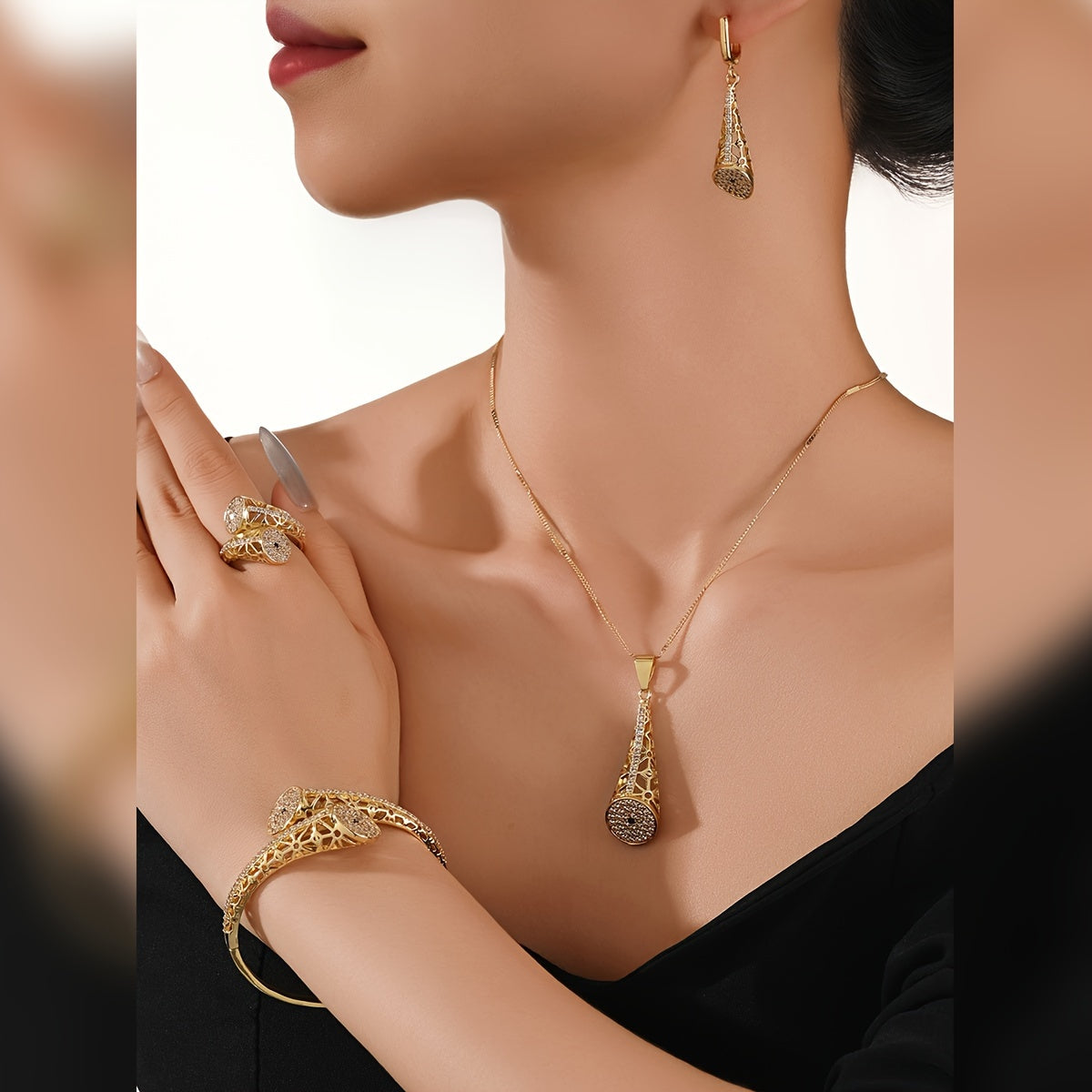 Middle Eastern Style Jewelry Set for Women Wedding Party Daily Wear