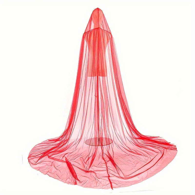Ayollar uchun Vintage Vampir to'yli tulle shlyapa, kapot bilan, kostyumlar va tadbirlar uchun