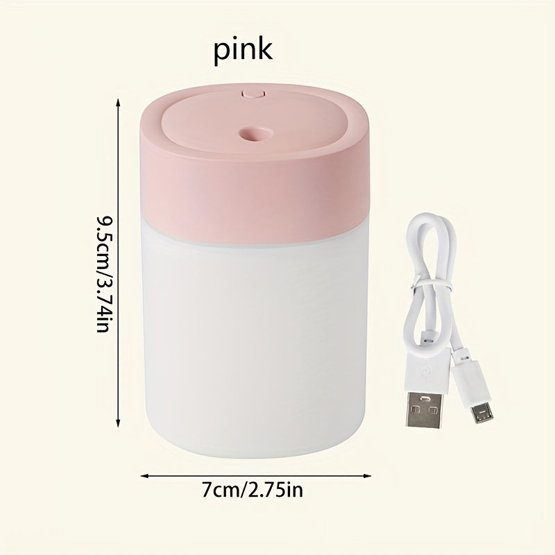Portable USB Aromatherapy Humidifier with Color-Changing Night Light for Office Bedroom Car