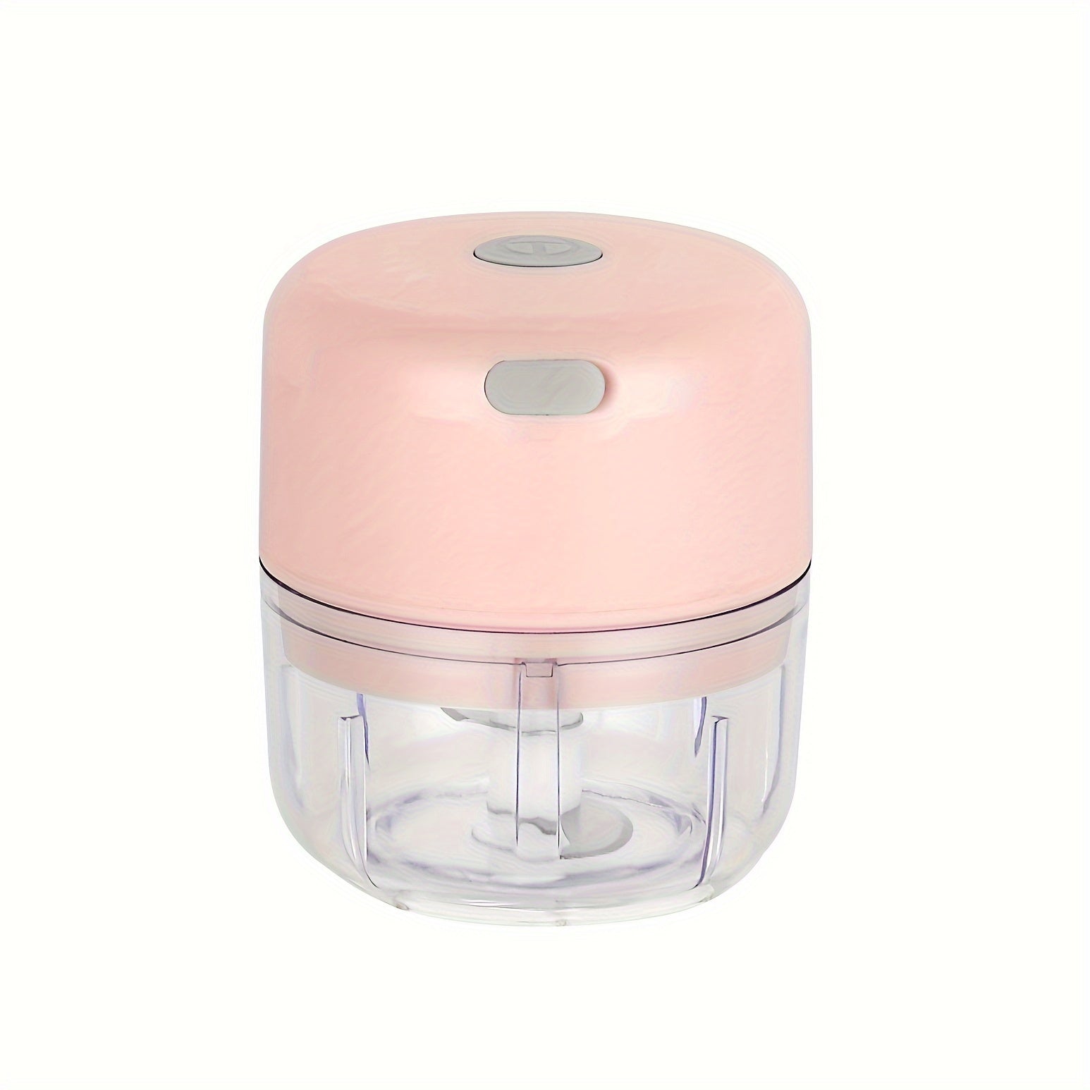 USB rechargeable mini garlic press electric meat chopper transparent design blue LED portable kitchen 100ml 250ml