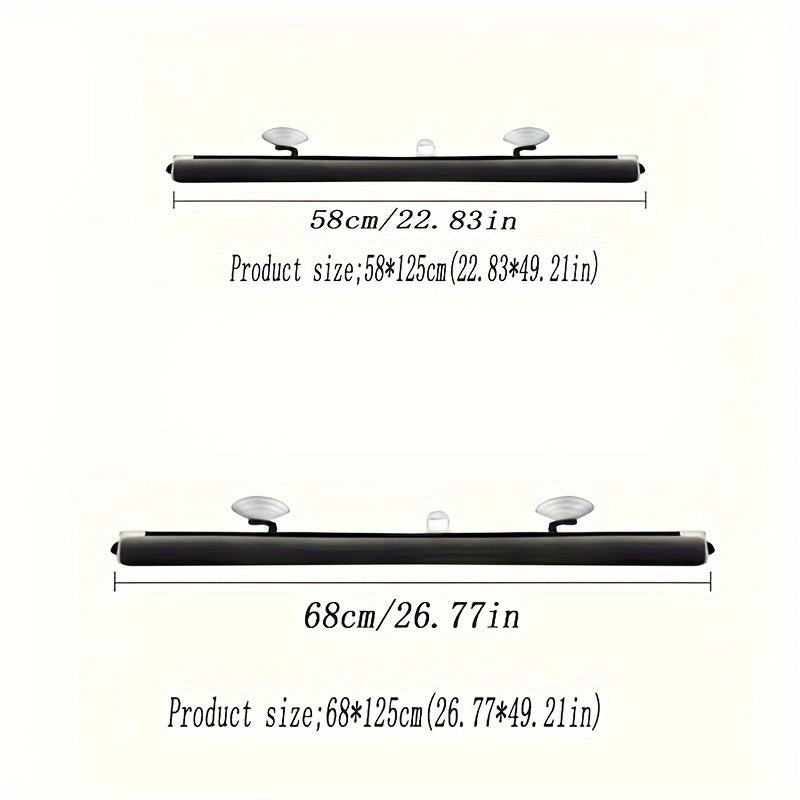 Avtomatik PVC quyosh soyasi transport vositasining old oynasi uchun. Quyoshdan himoya va issiqlik izolyatsiyasini ta'minlaydi. Saqlash oson. 1 dona.