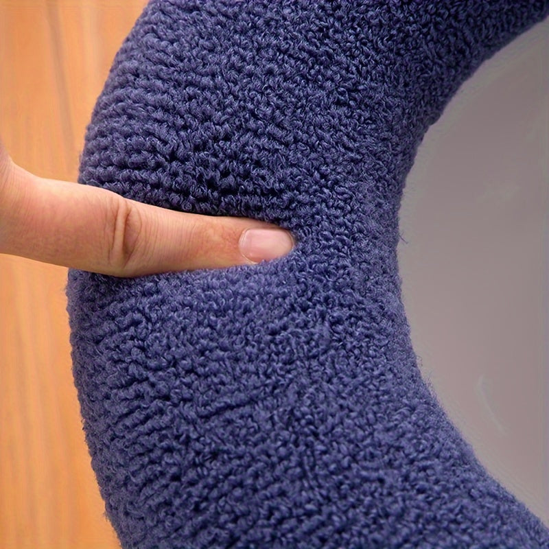 Soft Cartoon Solid Color Toilet Seat Cover with Handle