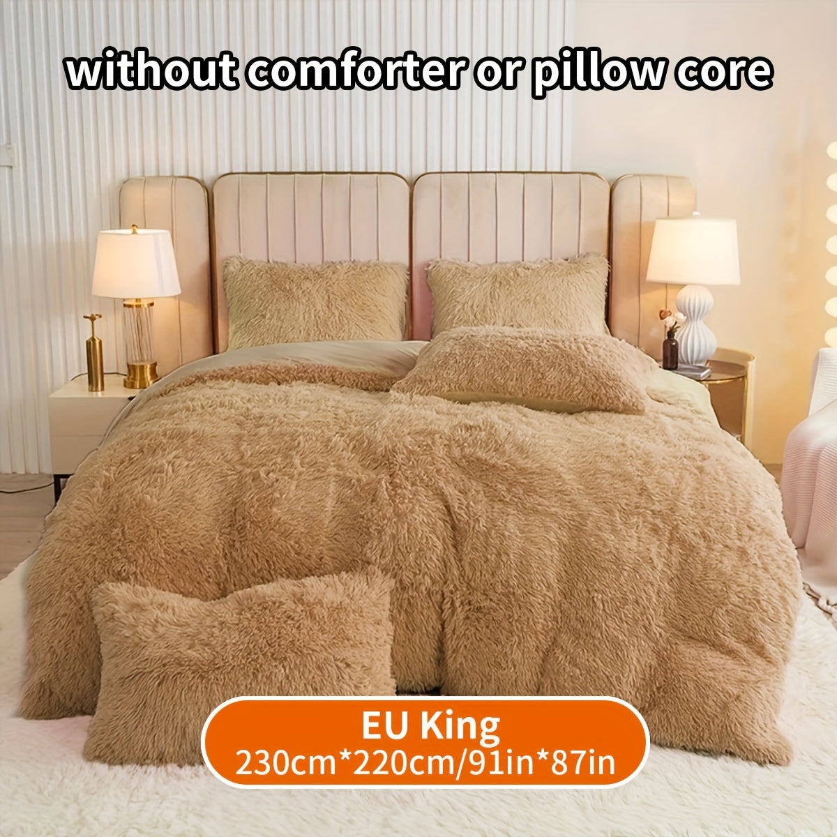 Set of 3 Pink Polyester Bedding Pieces for All Seasons Bedroom Decor