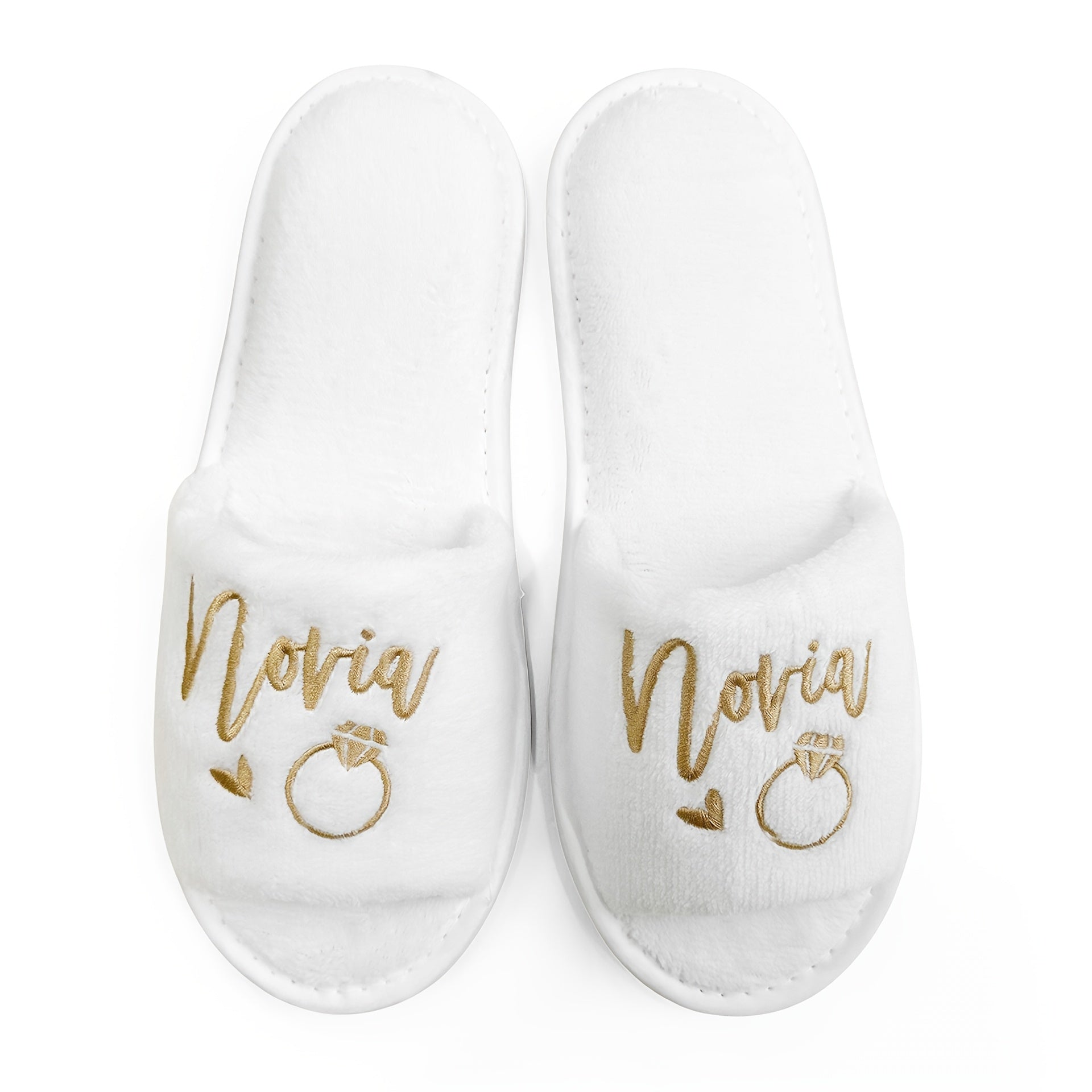 Women Embroidered EVA Slide Sandals Indoor Casual Shoes for Bridesmaids