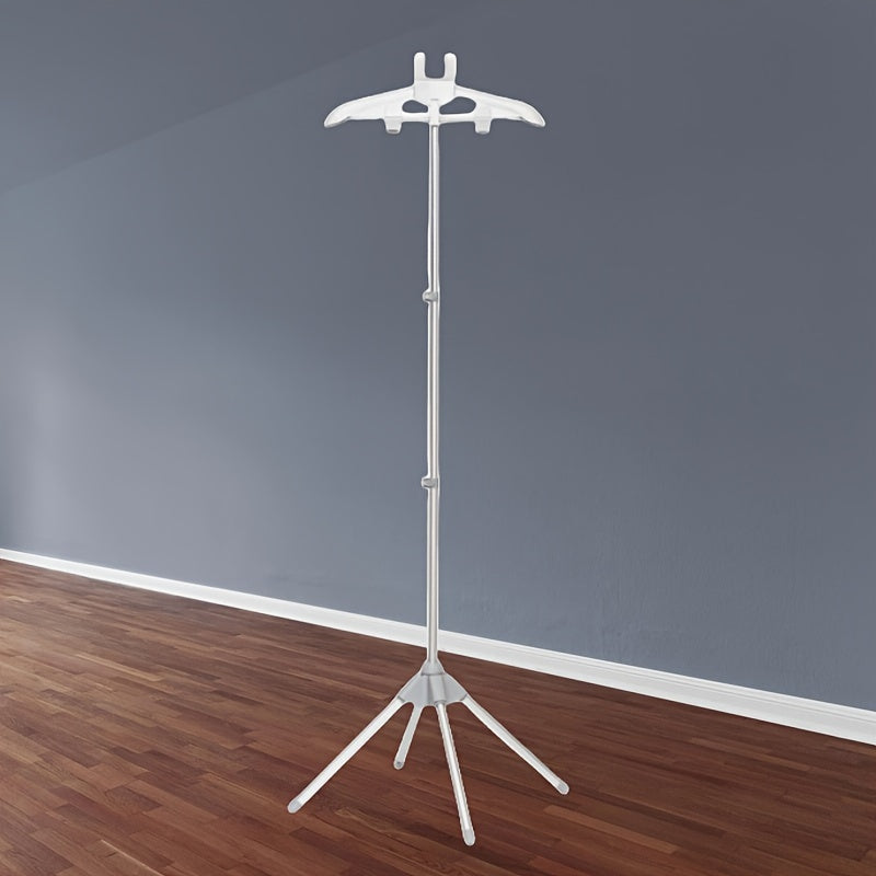 Moslashuvchan balandlikdagi alyuminiy kiyimlar bug'ini chiqaruvchi stand, sayohat va uy uchun yig'iladigan kiyimlar qatori