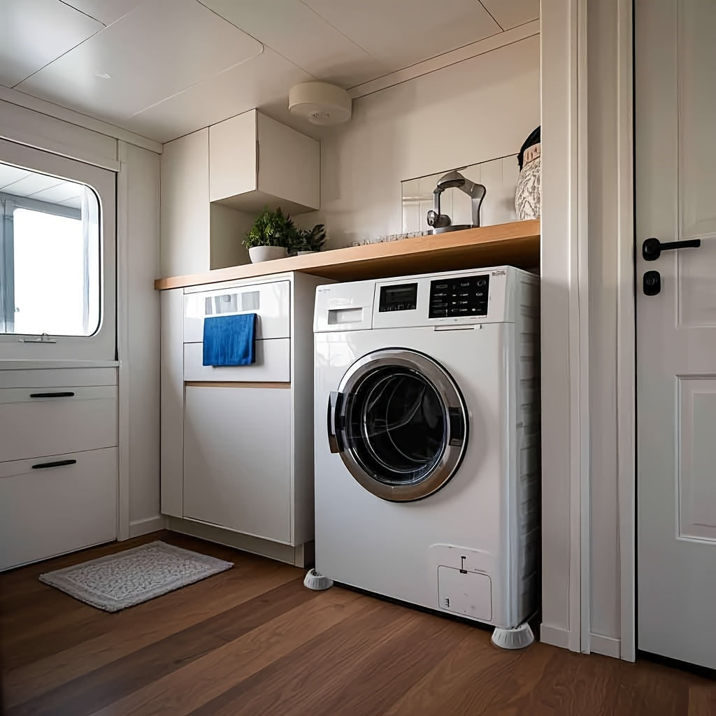 4 Pack Washing Machine Support Pads Shock Absorbing Noise Reducing Anti-Slip