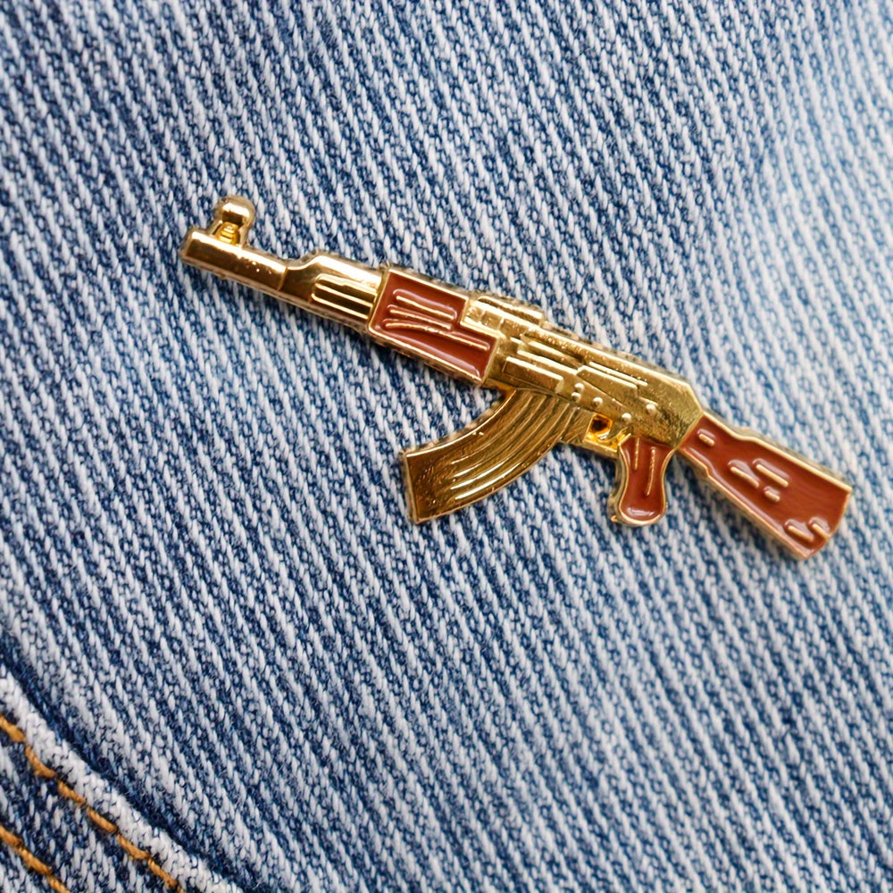 Men's Metal AK47 Decorative Lapel Pin 1 Piece