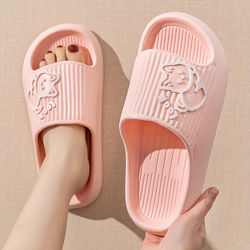 Unisex Indoor Slippers Anti-Slip Four Seasons Comfortable Bathroom Slippers