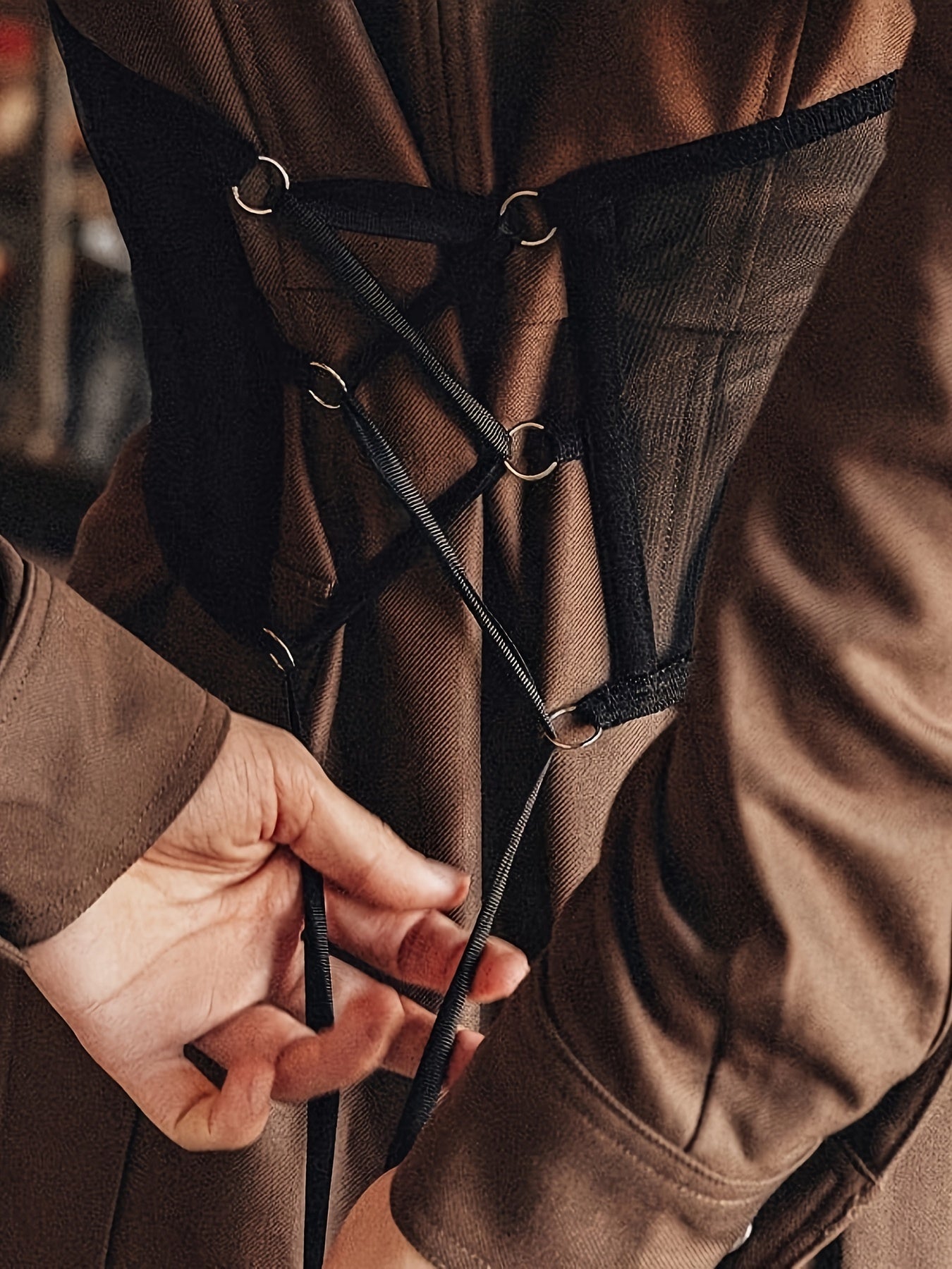 Women's Strapless Corset Bustier with Tummy Control Lace-Up Fishbone Pattern