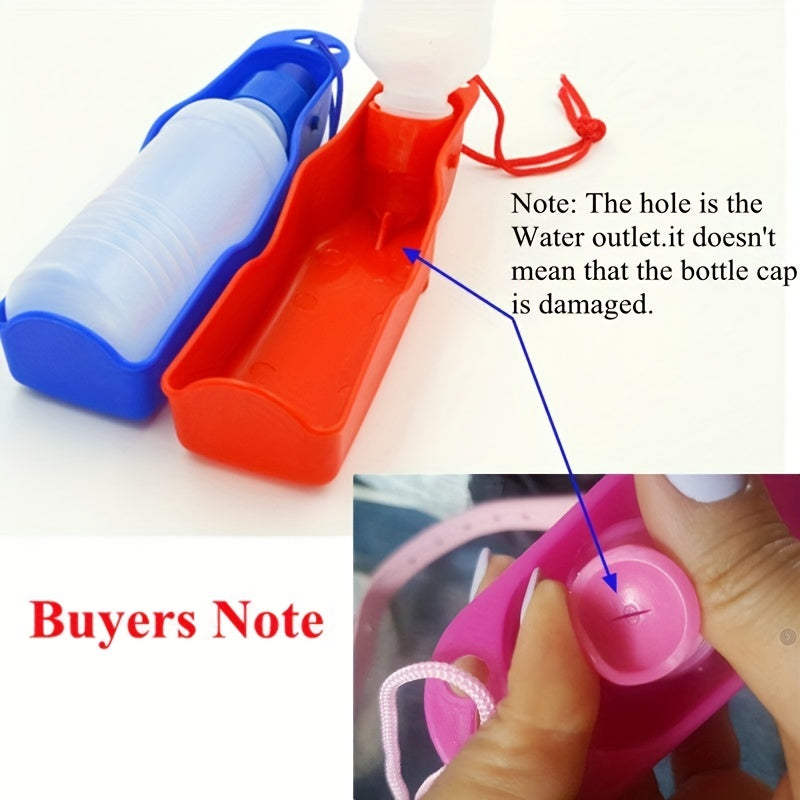 Dog Water Bottle 250ml 500ml Foldable Plastic Portable Outdoor Water Dispenser