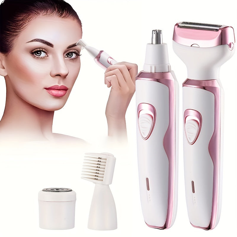 Women's Electric Razor Kit 4-in-1 Face Nose Legs Bikini Wet Dry Rechargeable