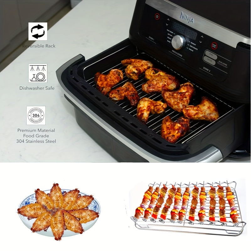 Air Fryer Accessories Skewer Rack and Steamer Stand Stainless Steel Compatible with AF500UK