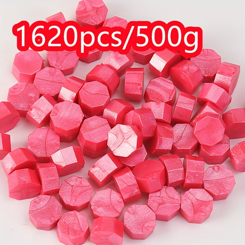 1620pcs 500g Octagonal Sealing Wax Particles for Envelope Gift Box DIY Retro Bulk Sealing Wax