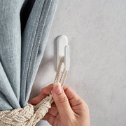 No-Drill Adhesive Curtain Hooks for Door and Shower Curtains 2 Pack