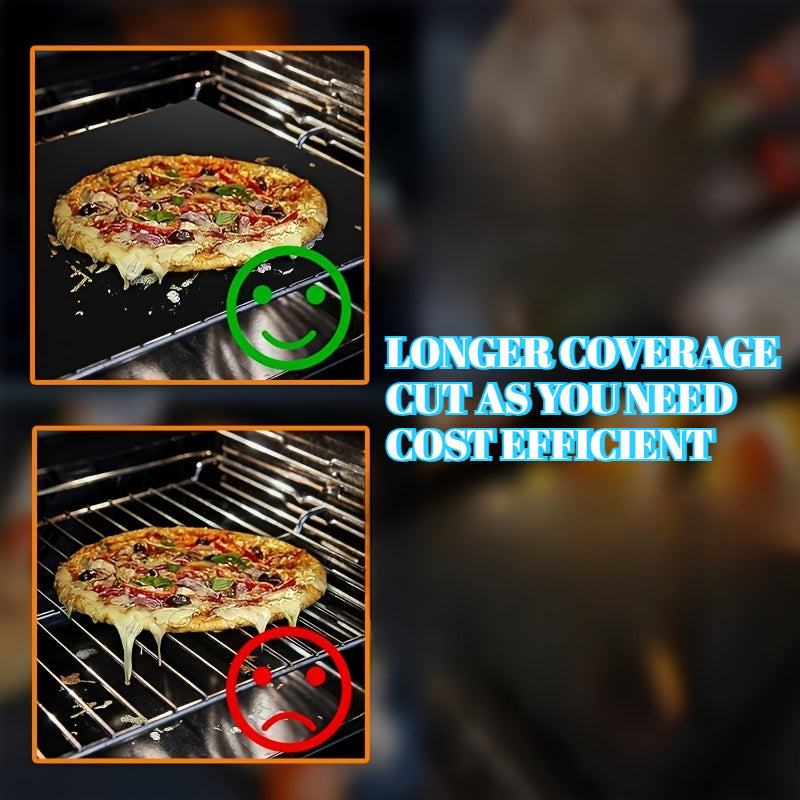 1 dona og'ir yuk ko'taruvchi qo'shimcha katta yopishqoq pech qoplamasi - elektr va gaz pechlari uchun qayta ishlatiladigan mat, gril asboblari uchun ideal