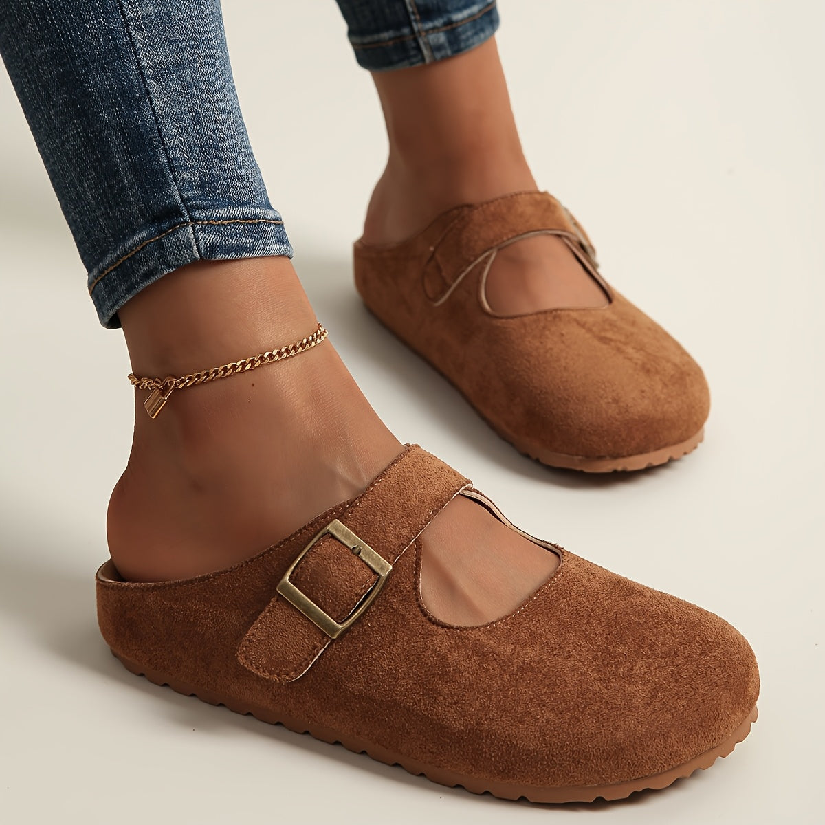 Women's Slip-On Mule Shoes Thick Sole Open Toe Casual Comfort