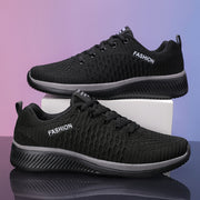 Unisex Mesh Sneakers Lightweight Breathable Lace-Up Athletic Shoes