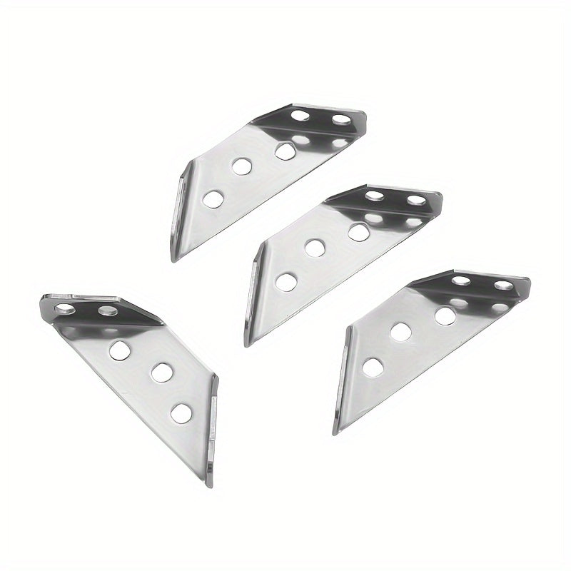 50 Pcs Heavy Duty Stainless Steel Corner Braces L-Shaped Furniture Brackets