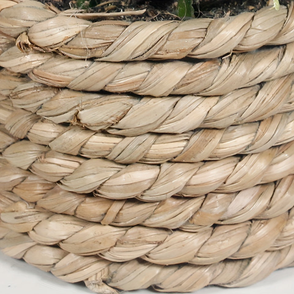 Artificial Eucalyptus Potted Plant in Woven Basket Indoor Outdoor Decor