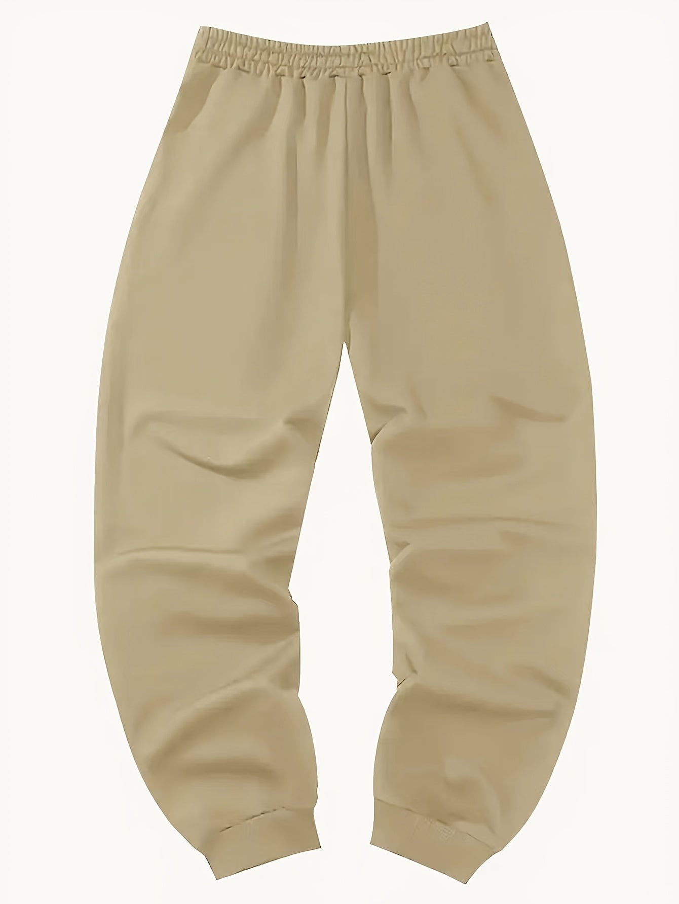 Pantalones deportivos con forro de felpa de talla grande para hombres con estampado de letra W para otoño e invierno