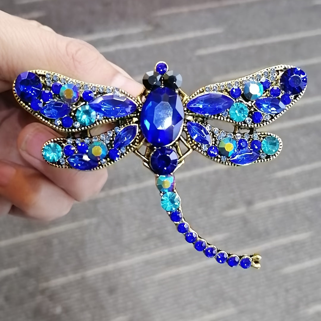 Women's Dragonfly Brooch with Rhinestones Retro Design Elegant Jewelry