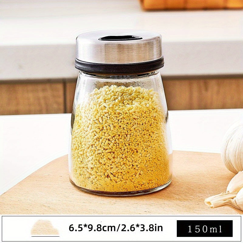 Glass Seasoning Jars for Salt Pepper and MSG Shakers Kitchen Storage Set